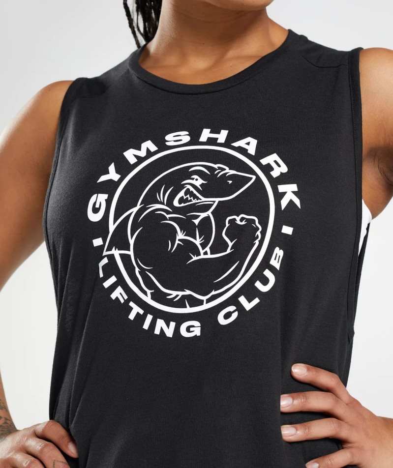 Women's Gymshark Legacy Tanks Black | CA 835N60